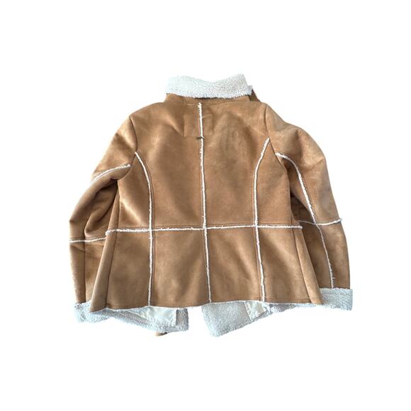 Prana Townie Jacket Faux Suede Sherpa Lined Large - Picture 6 of 7